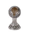 Antique silver floral pot ashtray