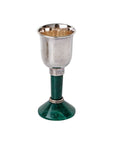 Green Jade silver long candle holder