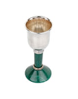 Green Jade silver long candle holder