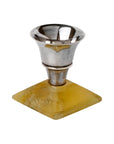 Fluorite silver candle stand
