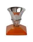 Agate silver candle stand