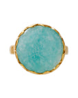 Amazonite Gold Plated Silver Ring