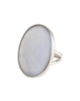 silver chalcedony ring