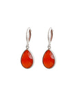 silver carnelian earrings