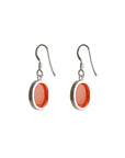 carnelian silver earrings