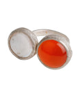 carnelian silver ring