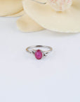 Staggering Ruby and Diamonds with Silver 925 Ring