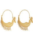 Peacock Pearl Gold plated Silver 925 Earrings