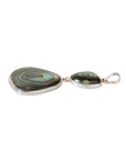 Twin abalone silver pendant
