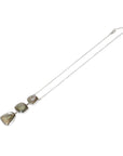 Colorful abalone shell trio necklace