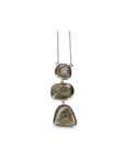 Colorful abalone shell trio necklace