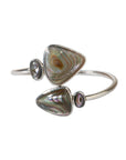 Triangular end abalone bangle