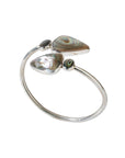 Triangular end abalone bangle