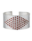 Marquise Stuffed Garnet Silver 925 Handcuff