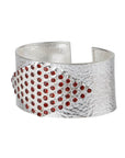 Marquise Stuffed Garnet Silver 925 Handcuff