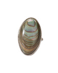 Oval shape Abalone silver ring