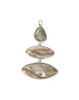 Abalone 3 step sterling silver pendant