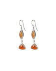 Garnet and Silver 925 Earrings