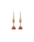 Garnet and Silver 925 Earrings