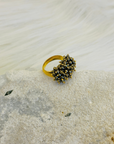 Grey Hues Beads Ring