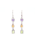 Ridge Color Stone Earrings