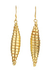 Gold plated silver spiral earrings