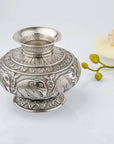 Suhana elephant carved silver pot