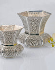 Kaira designed silver flower pot
