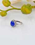 silver lapis ring