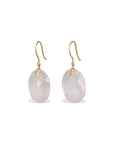 Rose Quartz 18K Gold Earrings