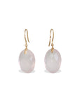 Rose Quartz 18K Gold Earrings