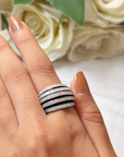 Earth Dome Ring with Black Onyx & Diamonds