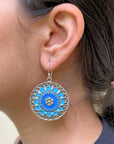 Vamsi Enamel Silver 925 Earrings