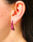 Minseo Ruby Diamond Earrings