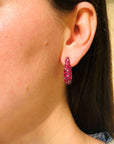 Minseo Ruby Diamond Earrings