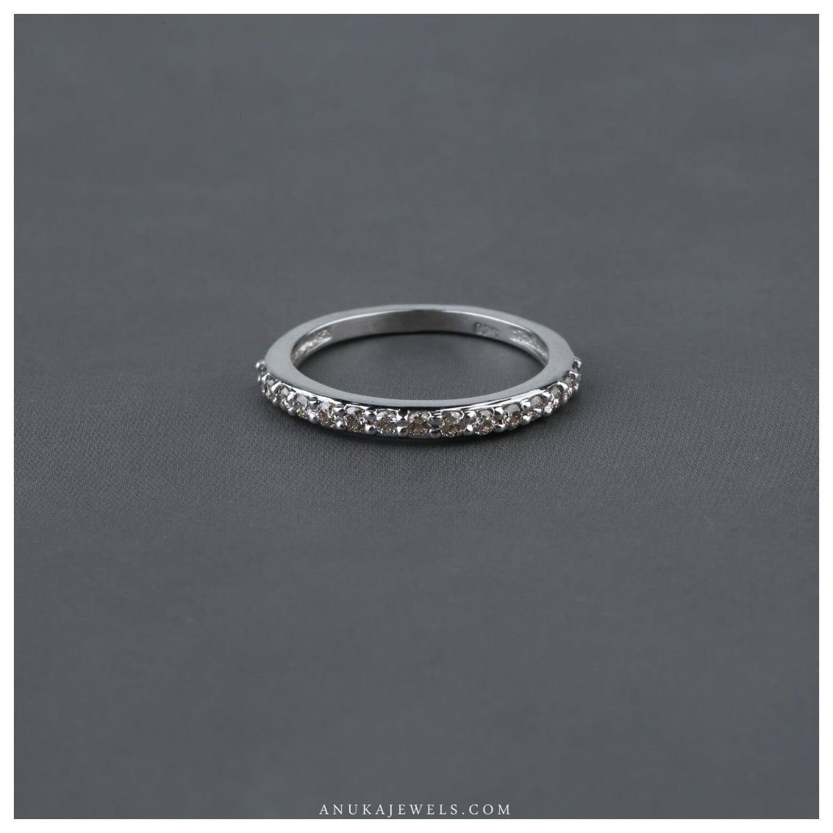 silver white ring