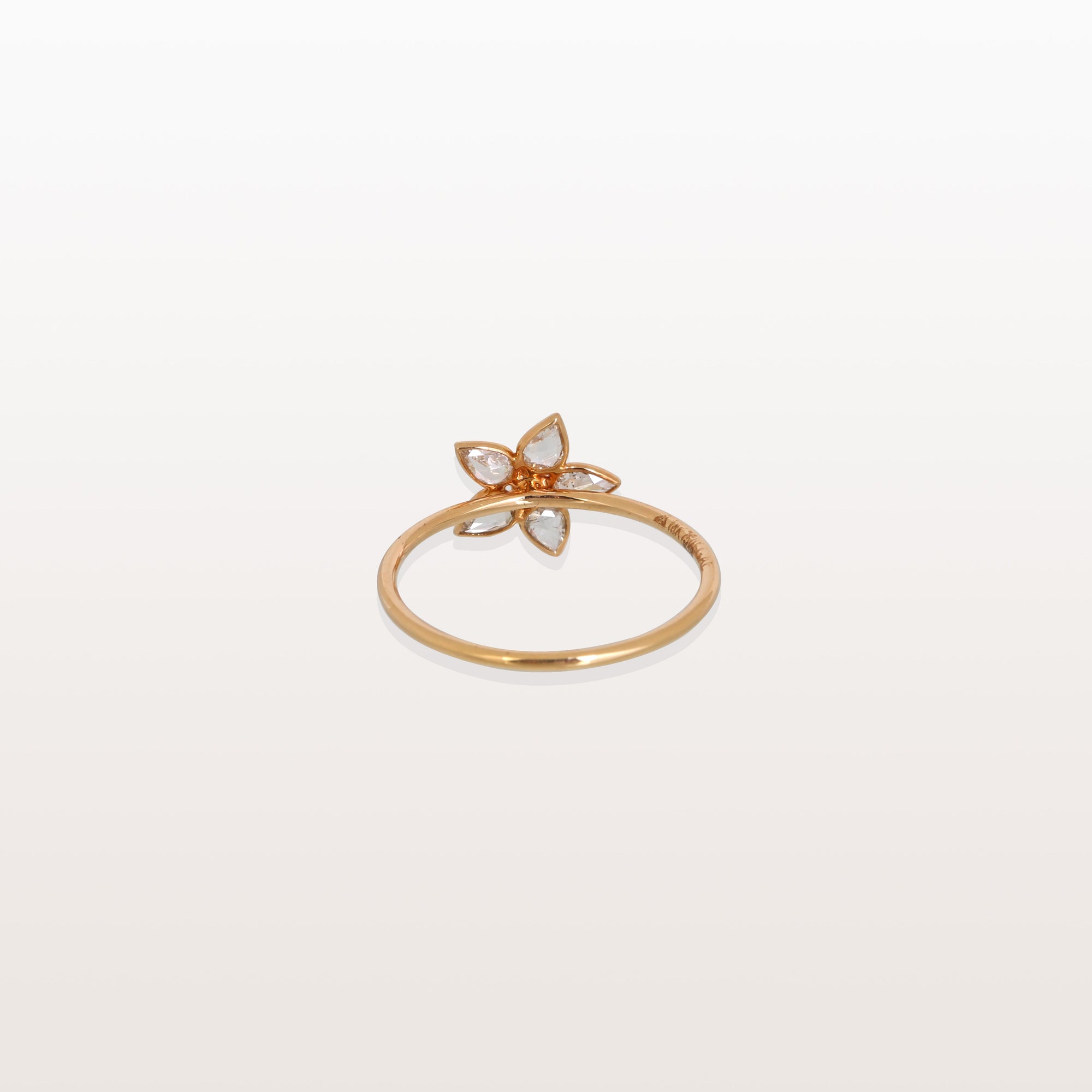 Diamond Flower 18K Gold Ring