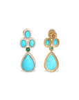 Roa Turquoise & Emerald Earrings
