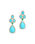 Roa Turquoise & Emerald Earrings