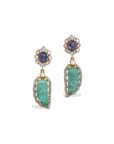 Oto Emerald and Tanzanite Earrings