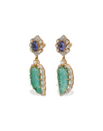 Oto Emerald and Tanzanite Earrings