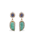 Oto Emerald and Tanzanite Earrings