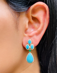 Roa Turquoise & Emerald Earrings