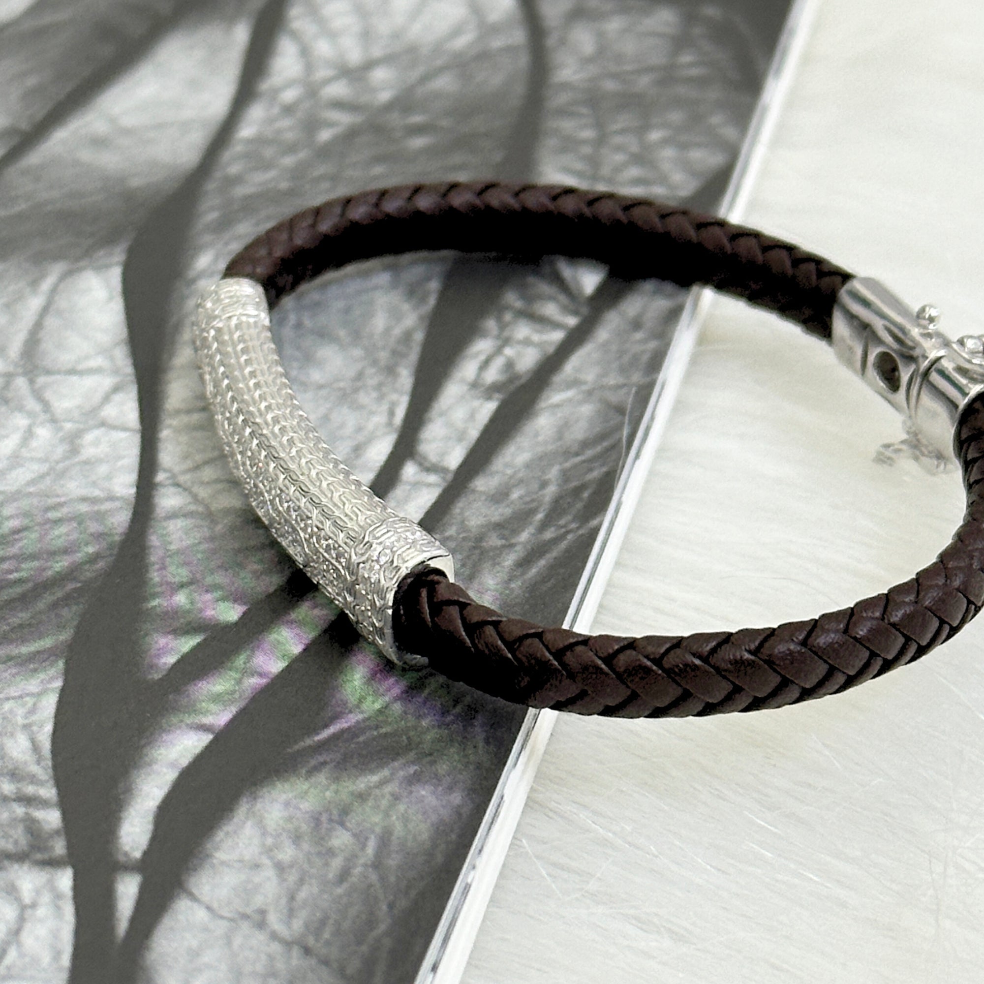 Zale Men&#39;s Zircon Silver 925 Bracelet