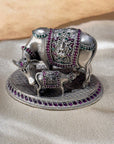 Silver 925 Kamdhenu Cow Idol Artifact
