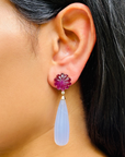 Noe Amethyst & Chalcedony Earrings