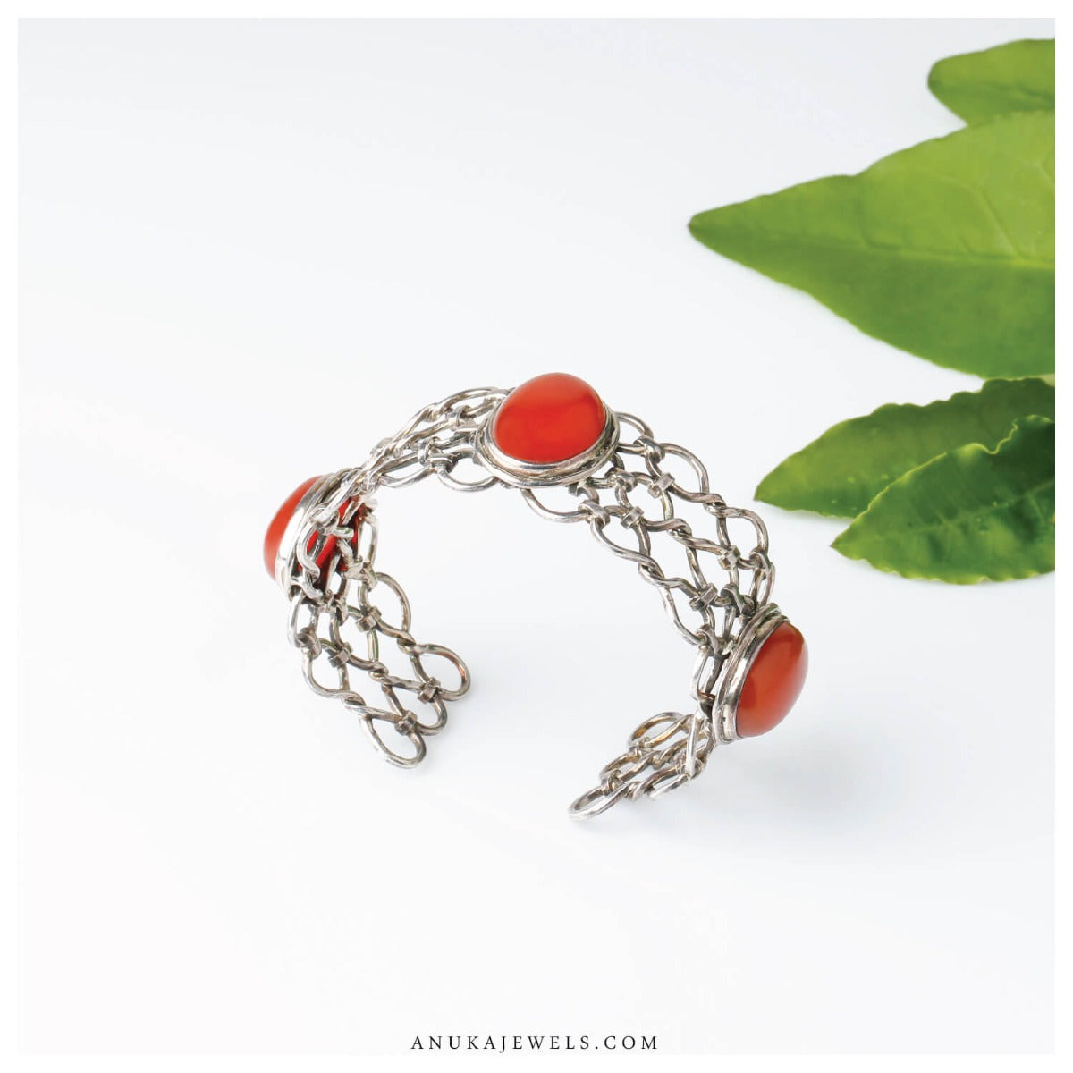 orange silver handcuff