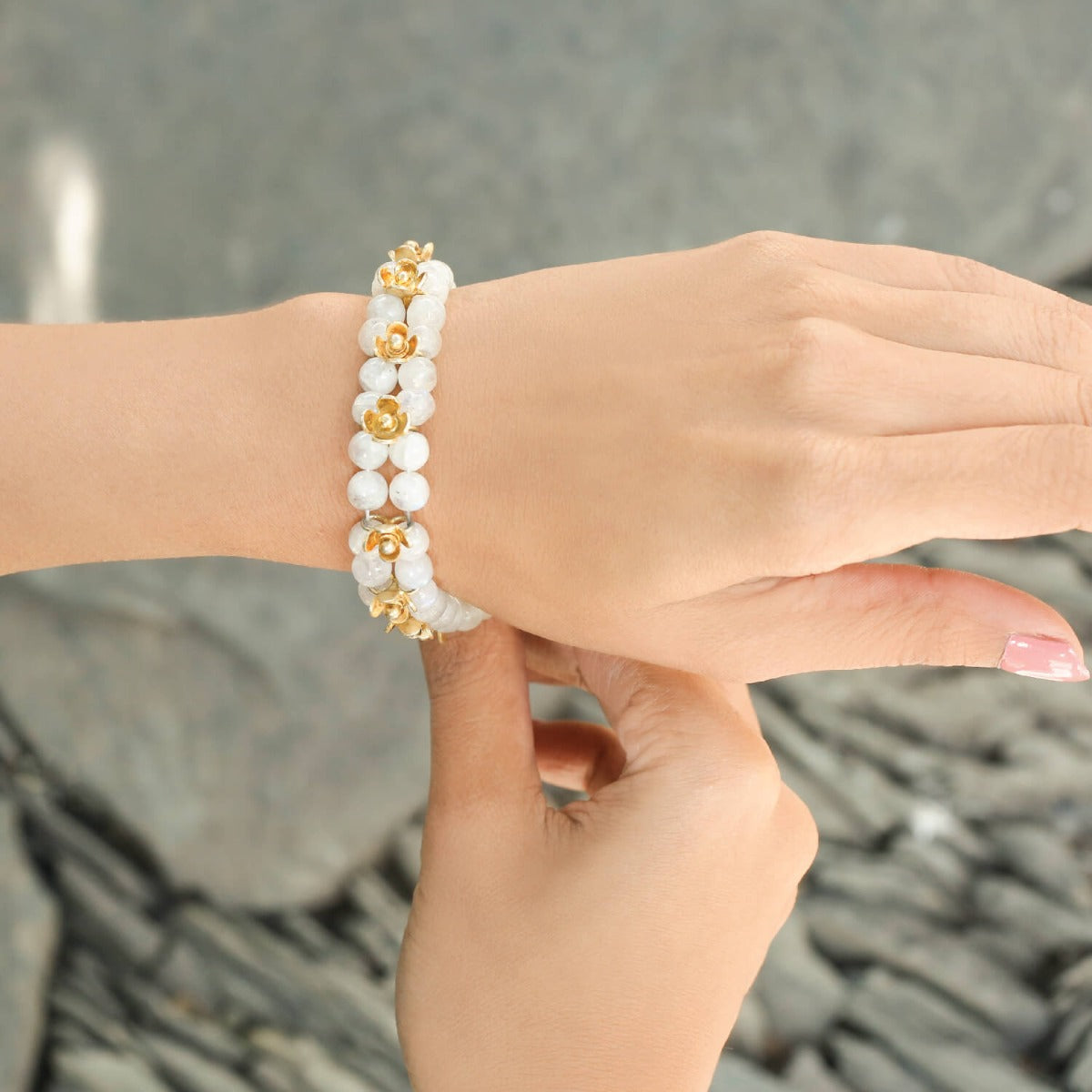 silver bracelet, sterling silver bracelet, moonstone bracelet, silver moonstone bracelet, white bracelet, silver white bracelet, white silver bracelet, gold plated silver bracelet, gold moonstone bracelet