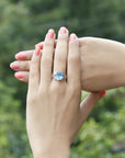 Blue Topaz Gemstone Ring 