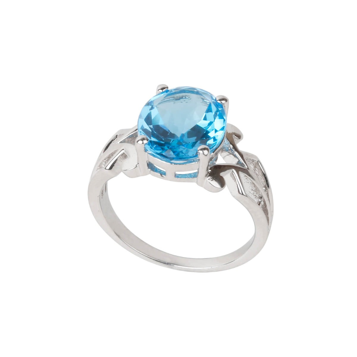 Handmade Blue Topaz Gemstone Silver 925 Ring for Women 
